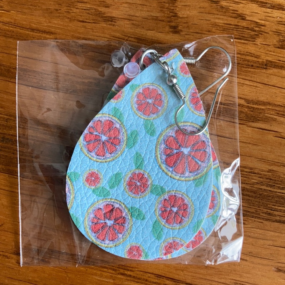 Grapefruit earrings